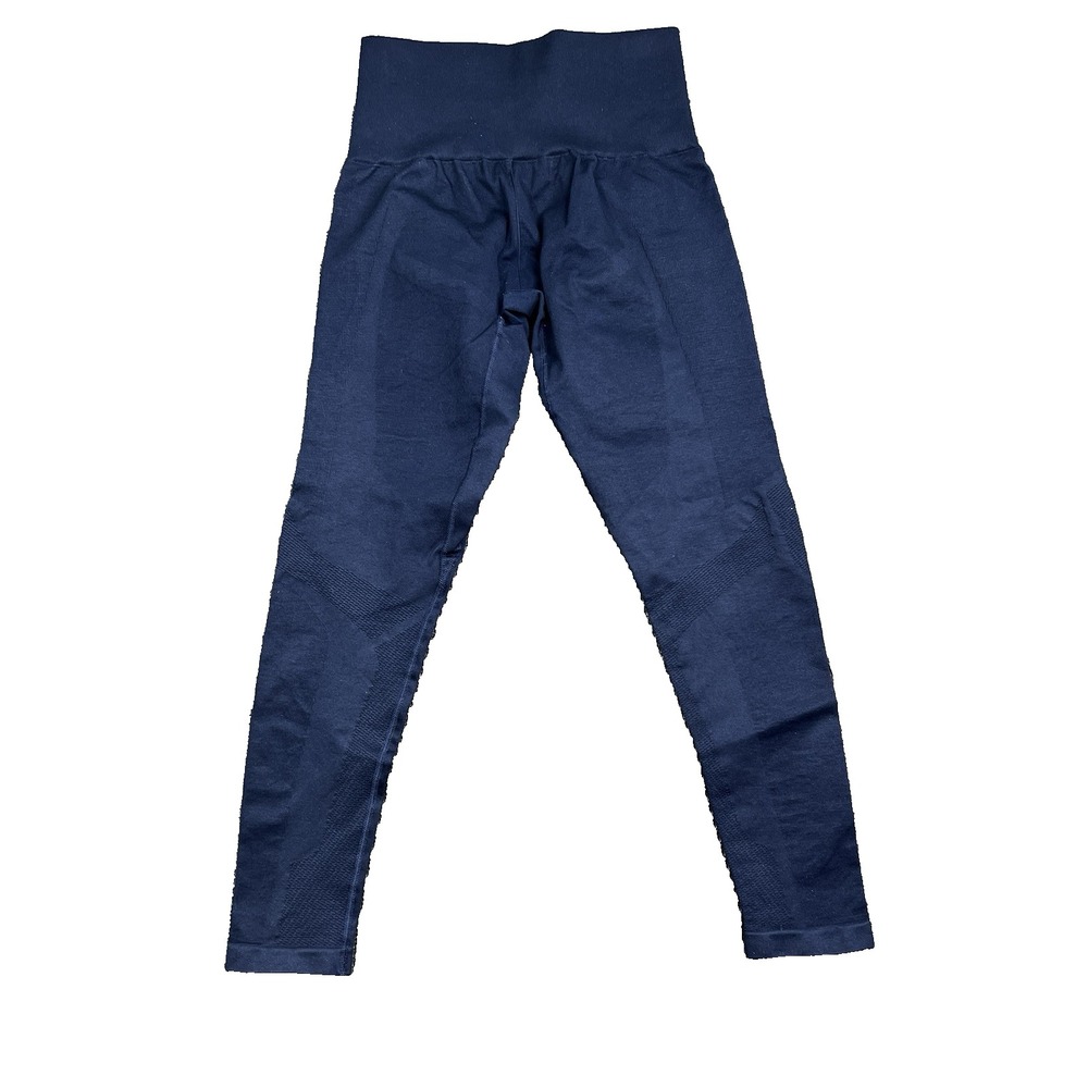 LNDR Seamless High Waist Leggings Navy‎ Blue Compression Activewear M-L Recycled